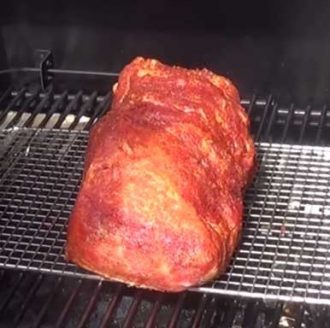 position of pork butt on smoker